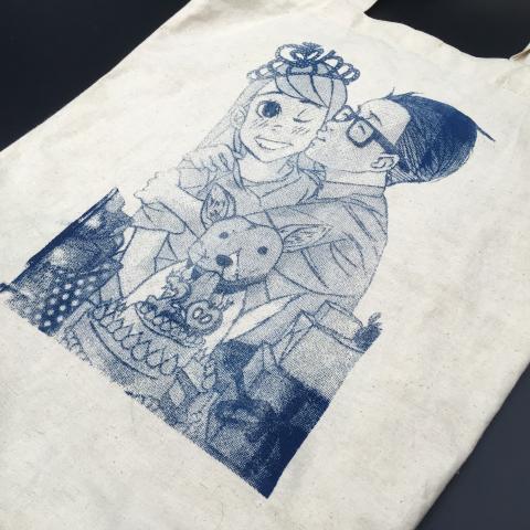 dnicostudio  - 《20歲》

為生日的情侶訂製的生日禮物，我們以電繪的方式呈現，再印製成絹印的帆布袋，歡迎喜歡這種插畫風格的朋友詢問！