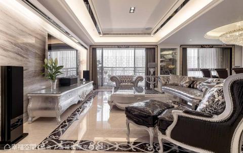 依舍室內設計有限公司 - 台中13期 客廳/餐廳/書房 奢華新古典風 150坪