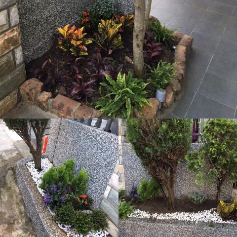林于軒 - 桃園透天住宅前花台美化及內側新設砌石花台綠化