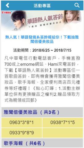 莊昌曄 - 中華電信來電答鈴-中獎名單改版
3-3