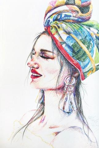 Edie.H - 媒材：色鉛筆

提供客製化時尚人像插畫的服務及教學