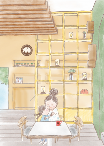 胡嫆嫆 - 母親節卡片插畫
