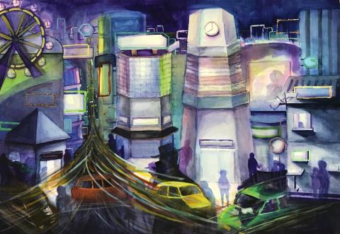 張雅閔 - 指導學生習作/水彩/國中/全K