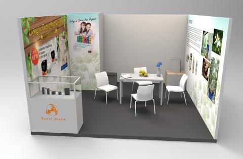 尼克設計 - 美妝展攤位背板設計