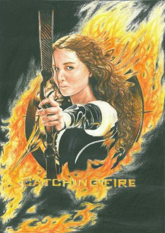 姚茹文 - 色鉛筆 飢餓遊戲海報