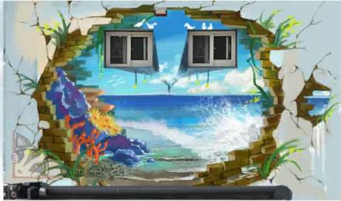 Alan設計工坊 - 壁畫電腦插圖。(不參與到點上色)