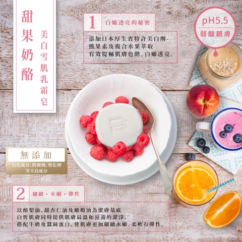 品品設計工作室 - 美白弱酸皂 命名及銷售頁設計