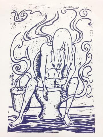 許文駿 - 橡膠版版畫