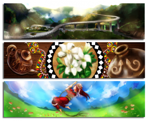 搧風五斗跪 - 精細插畫