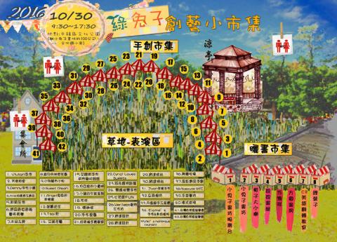 劉憬樺 - 市集活動地點及攤位示意圖