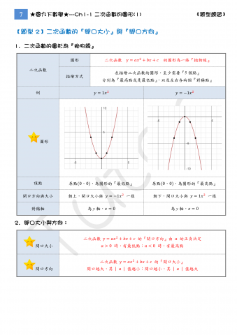 專職數理家教老師 - 國中數學：課堂練習講義，有清晰重點解說，以及詳細解答
