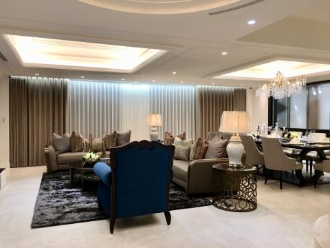 Brocolli家飾服務 (門窗地材壁材) - 20尺 蜜桃絨 電動蛇行簾 