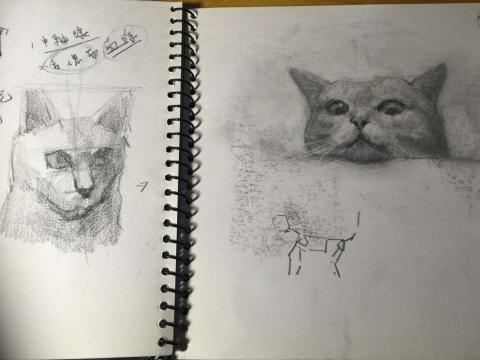 三顆石頭 - 美術家教 練習作品示範