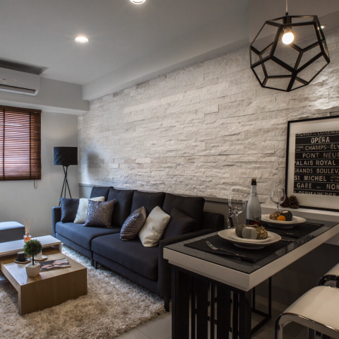 Una Zheng - 客廳 x 完工照