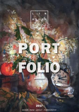 林玹緹 - 作品集封面設計(底圖是自己畫的喔!)