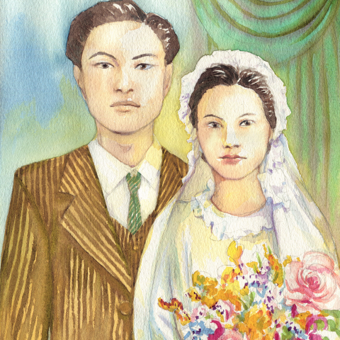 鄧觀 - 老結婚照重畫