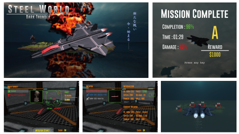 地表最低調工作室 - ‧獨立製作作品
‧空戰模擬遊戲

這是我個人的第一個一個人完成的作品，前後花了約2個月，這款遊戲中的戰鬥機模型是我自己製作的。
