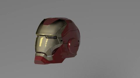 LIX - 利用3ds Max軟體搭配藍圖打造出初代鋼鐵頭裝，利用V-ray進行彩現，打造出鋼鐵裝獨有的金屬質感，提高擬真程度。