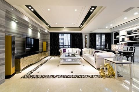 依舍室內設計有限公司 - 台北內湖 香堤苑 雙客廳+1書房
 低調新古典 96坪