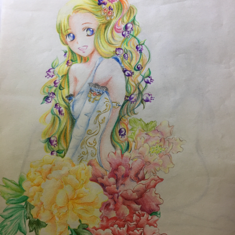 蕭甄瑀 - 色鉛筆練習畫作