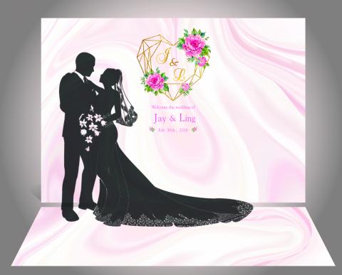JL Studio - 婚禮背板設計-大理石奢華風