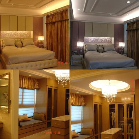 真我空間裝修設計 - 高雄黃公館-主臥室、更衣間