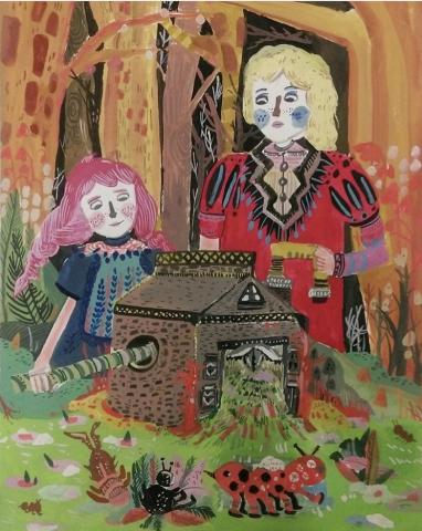 黃馨 - 手轉削草屋