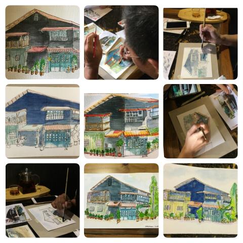 愛麗莎 愛話畫 - 老屋速寫 學員作品 愛麗莎 愛話畫 - 老屋速寫 學員作品