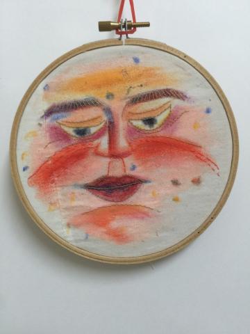 Jing - 刺繡/蠟筆，多媒材藝術創作