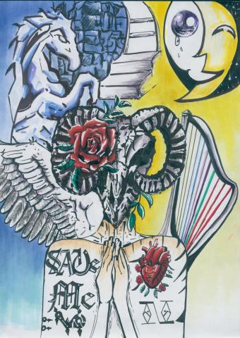 Shane - 使用帶針筆的以及麥克筆的插畫