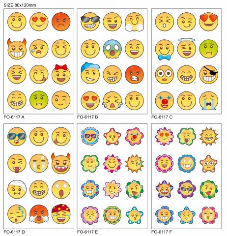 WU - 貼紙設計 : 一般微笑貼紙設計.