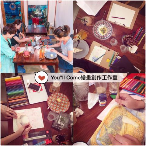 You'll Come 繪畫創作工作室 - 咖啡店教學進行模式。
