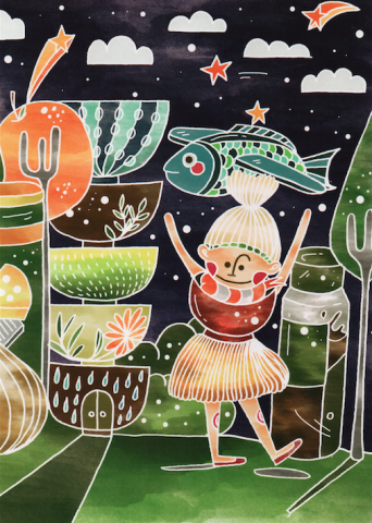 古川設計工作室 - 台灣小吃擬人圖