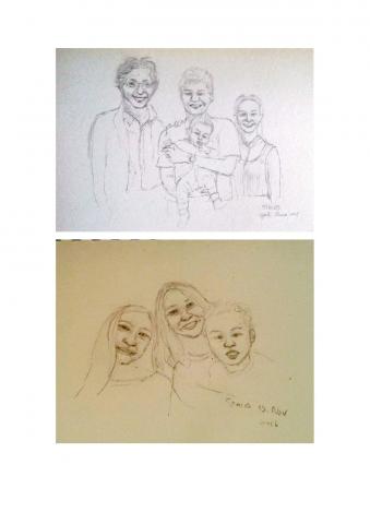 賴英倫 (珮瑩 Aining Art Studio) - 工作室作品-人像素描