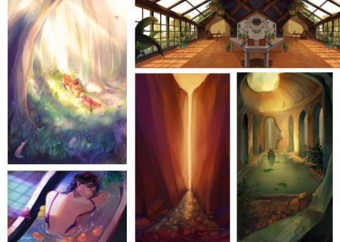 man ci shen - 插畫、場景設計