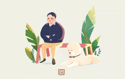 吳銘恩 - 嚴肅男與大頭狗