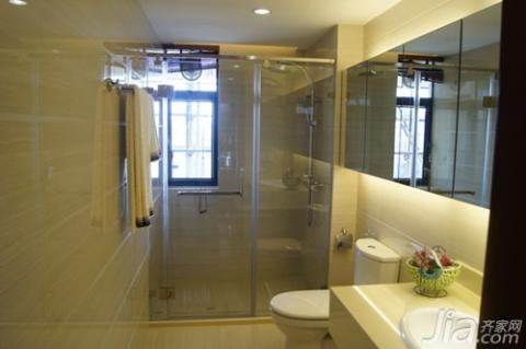 冠智藝術玻璃 - 無框式乾濕分離淋浴間 一字型