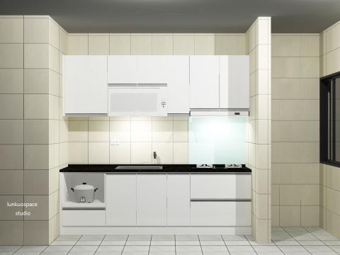 輪廓空間設計工作室(捌捌陸柒室內裝修有限公司) - 一字型250cm廚具。澄清路楊公館