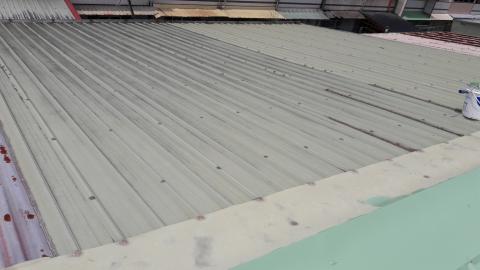 林炬勳 - 屋頂烤漆鋼板保養施工前照