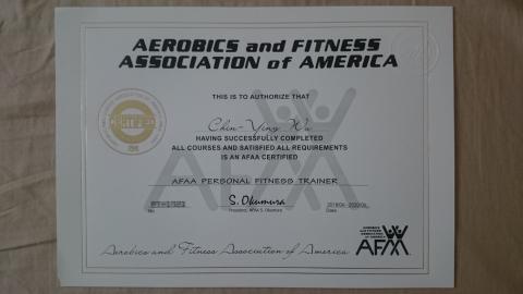 CY Wu - AFAA personal fitness trainer