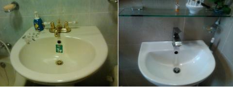石小姐 - 洗臉盆清潔後