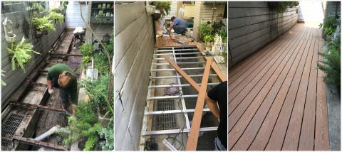 久毅實業 - 景觀花園
原本的南方松-木底(使用2年)

使用塑木-鋁合金底(約5年以上)依環境保養可用更久