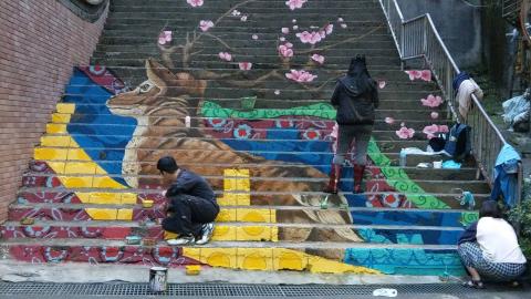 三個木(楊媛琳) - 新店/階梯彩繪