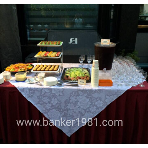銀行家外燴buffet - 餐會現場。(歐式自助餐.茶會.雞尾酒會)