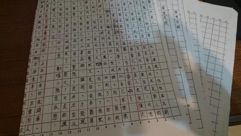 翁子軒 - 此為學生的練習量 但是是逐步累積而成