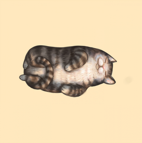 搧風五斗跪 - 精細插畫