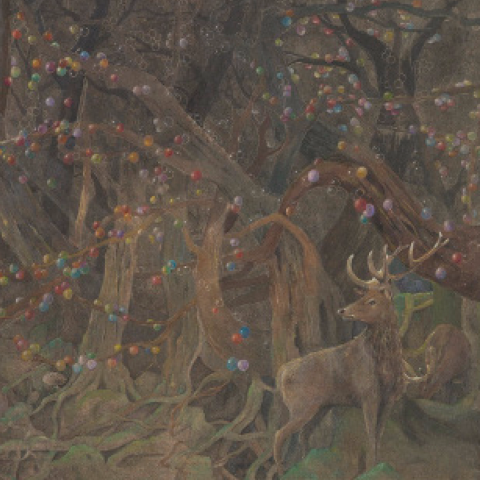 鍾明娥 - 色鉛筆/彩墨
手繪森林