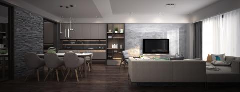 工聚室內裝修工程有限公司 - 惠宇新觀-台中
公領域全景