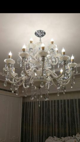 蔣榮峰 - 重型水晶吊燈 開孔安裝