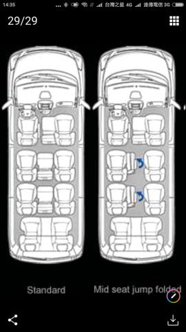 九人座商務旅遊服務專車 - 多功能可拆解式座椅